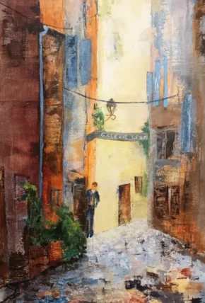 cosane-artiste-normandie-La rue mouillée